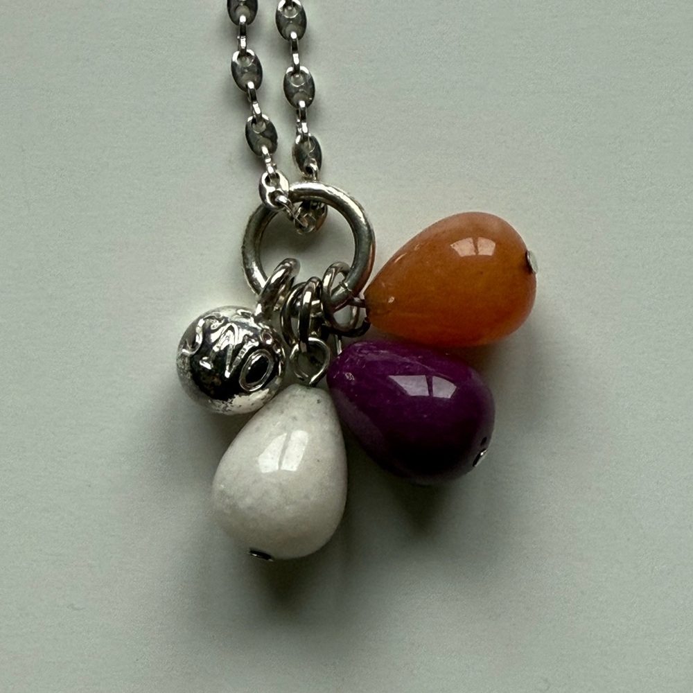 SNO OF SWEDEN SEMI-PRECIOUS STONE NECKLACE